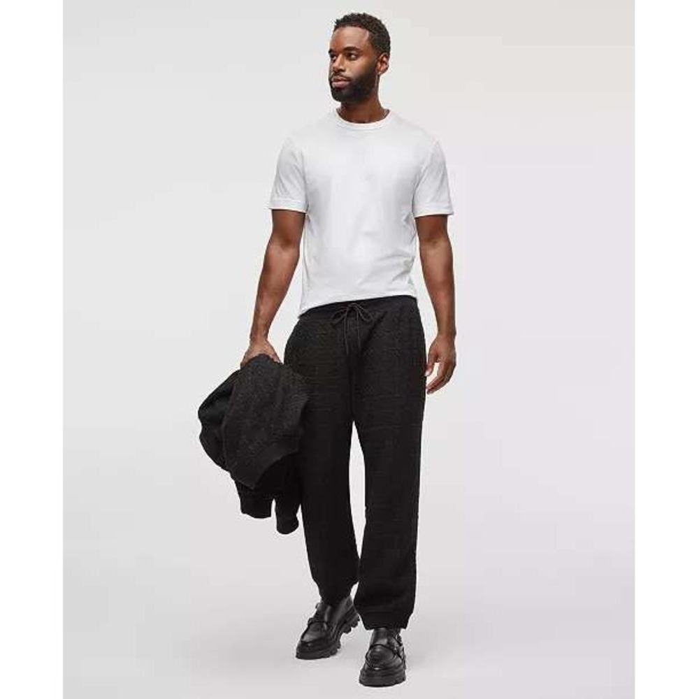 Mode of One Mens Regular Fit‎ Tapered Leg Tweed Jogger Pants Deep Black XXL NEW